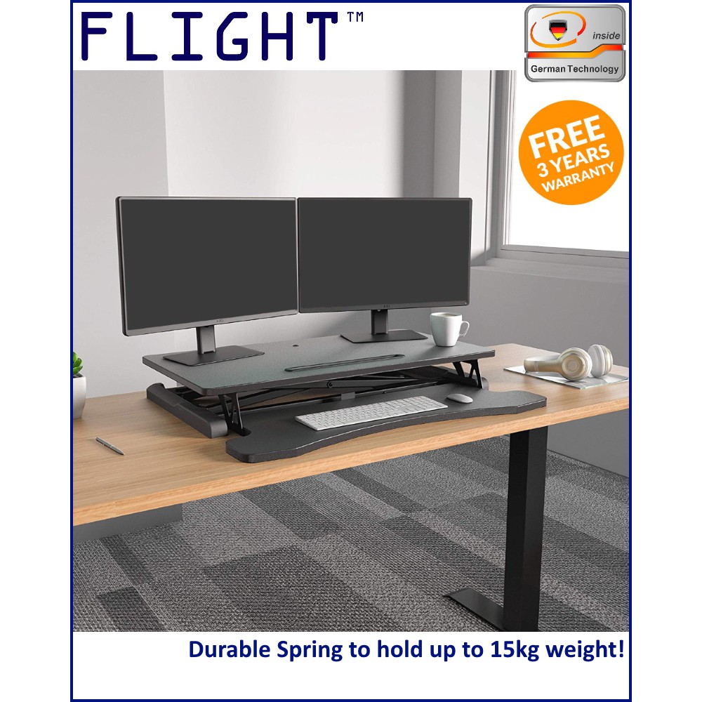 Flight Ergonomic Standing Desk Height Adjustable Table Sit Stand Work Solutions Shopee Singapore
