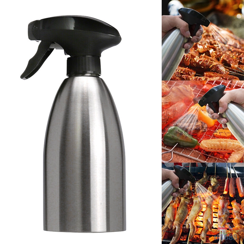 Stainless Steel Oil Spray Bottle Olive Oil Sprayer for Kitchen BBQ