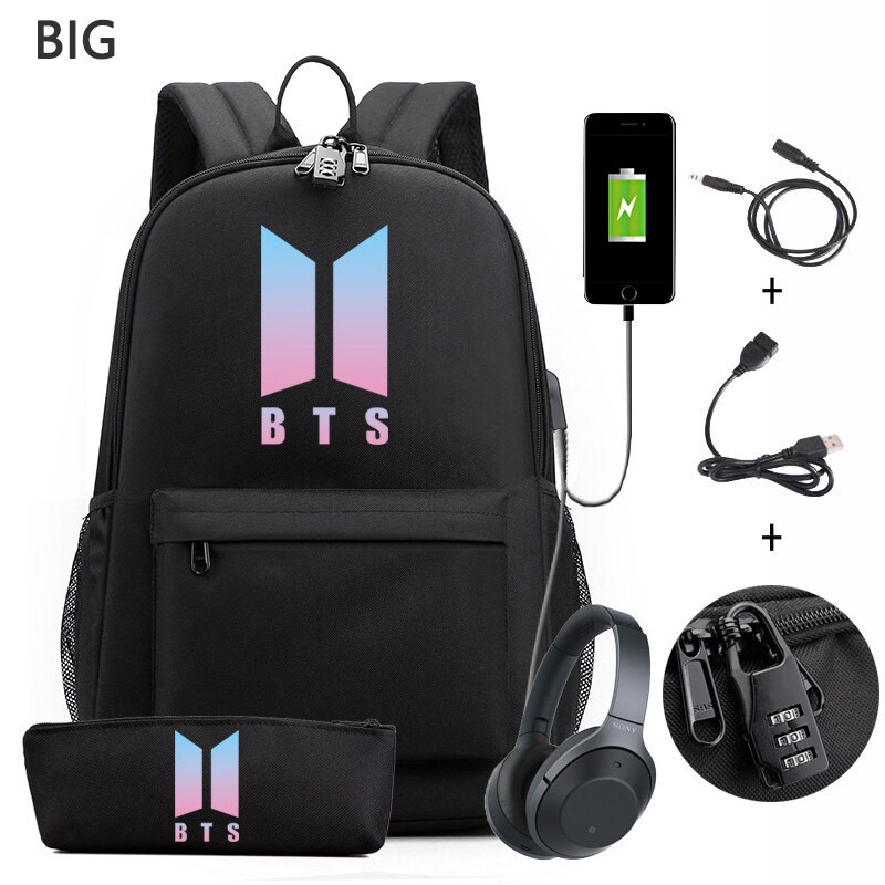 PALAY BTS Kpop Bangtan Backpacks Daypack Laptop Bag For Girls School Bag  Shoulder Bag With USB Charging Port BTS Kpop Accessories For Boy Women  Gifts L Backpack Black Price In | Bts