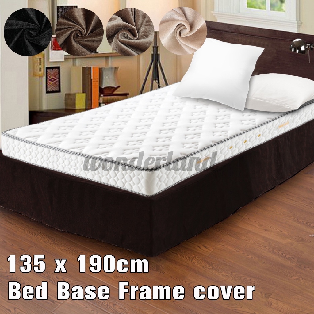 Wl Velvet Divan Bed Base Frame Cover Wrap Valance Skirt Dust Sheet Double Size Shopee Singapore