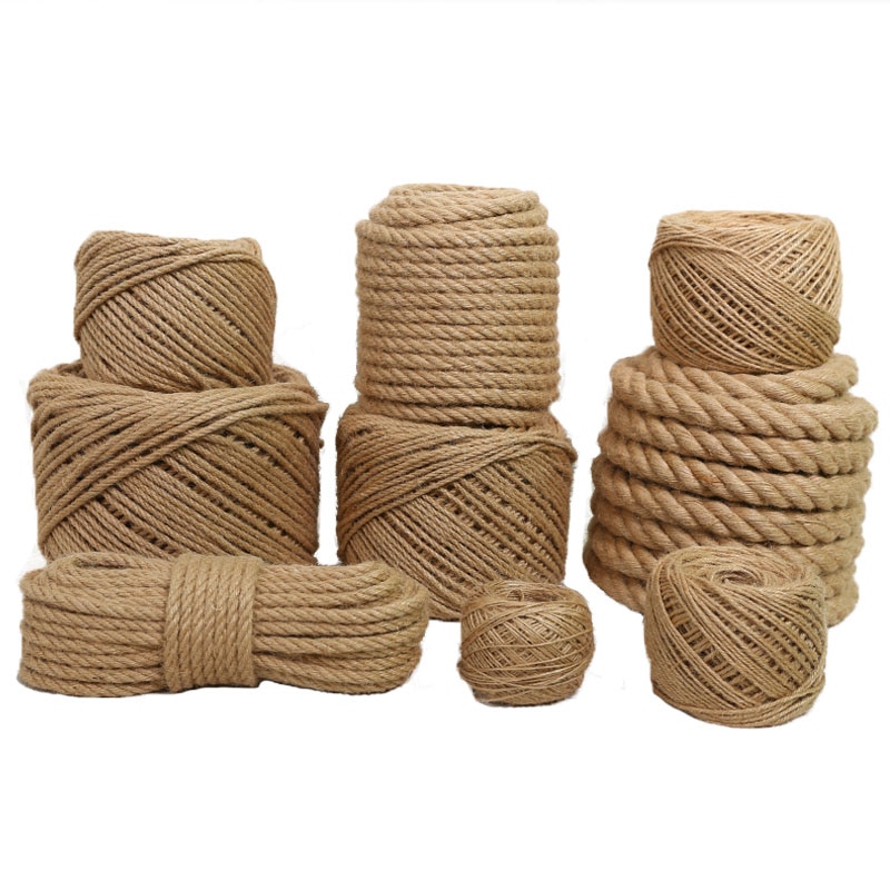 1/5/6/8/14mm Jute handwoven hemp rope diy Photo wall Retro fence