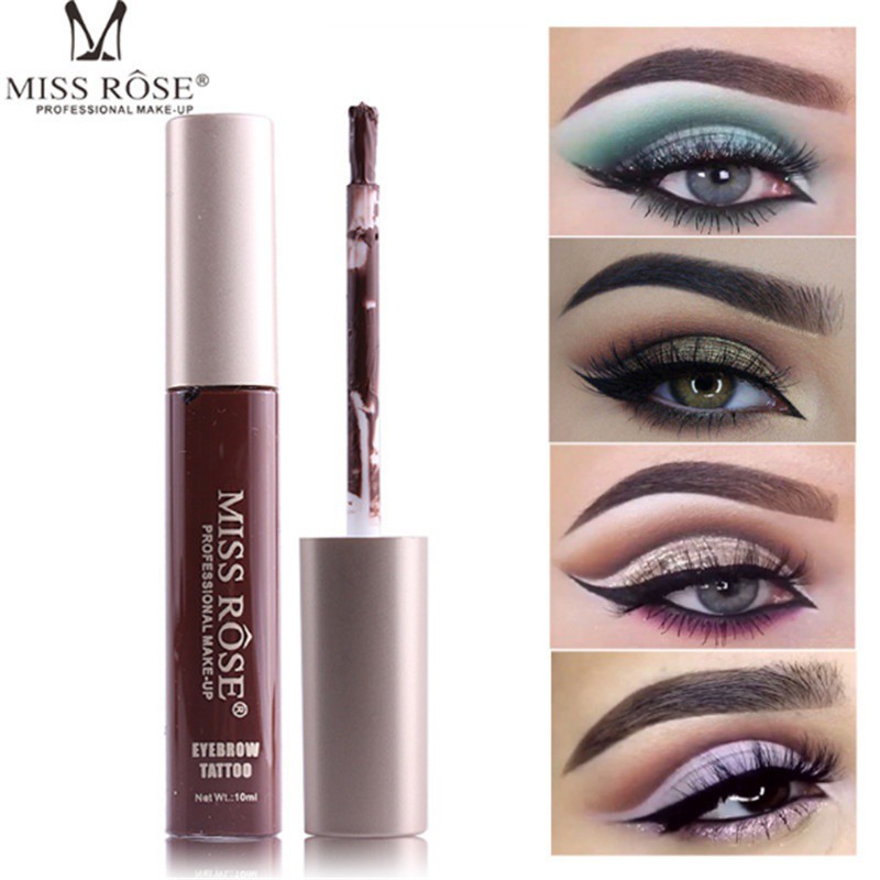 Miss Rose 10 Color Tattoo Eyebrow Gel Waterproof Natural Eyebrow Tint Dye Makeup Shopee Singapore