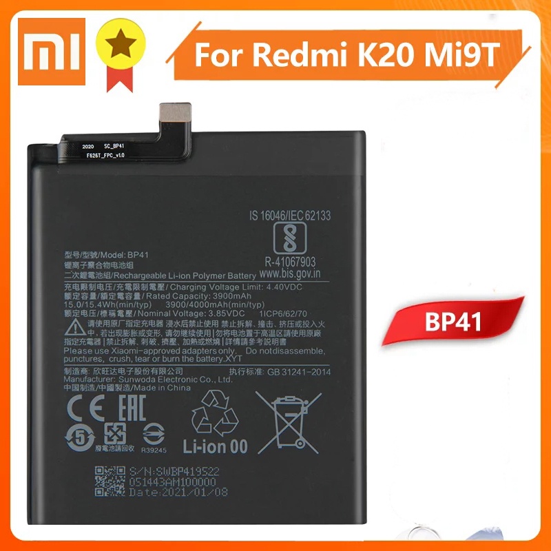 Xiaomi Redmi K20 / MI 9T Replacement Battery 4000mAh BP41 | Shopee Singapore