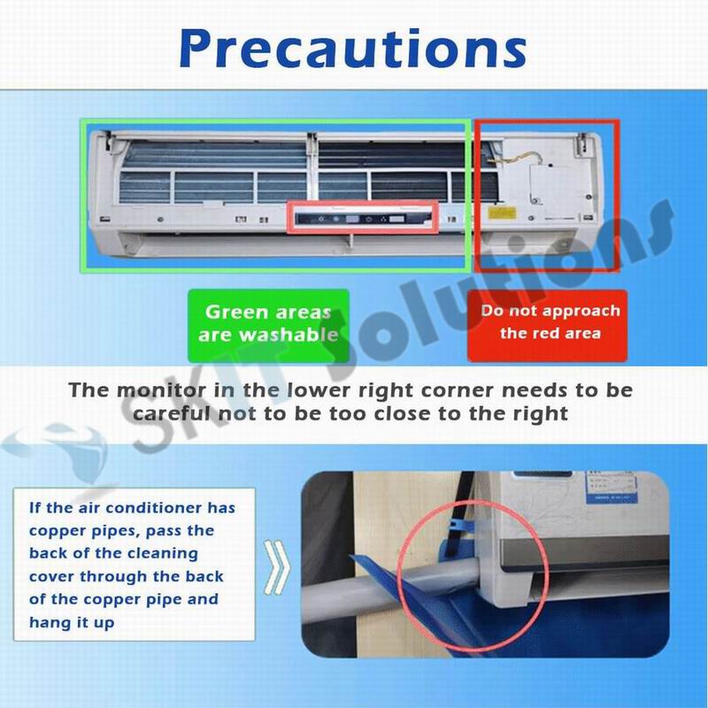 Air Conditioner Cleaning Kit Washing Cover+Pipe+Foam Spray+Sprayer