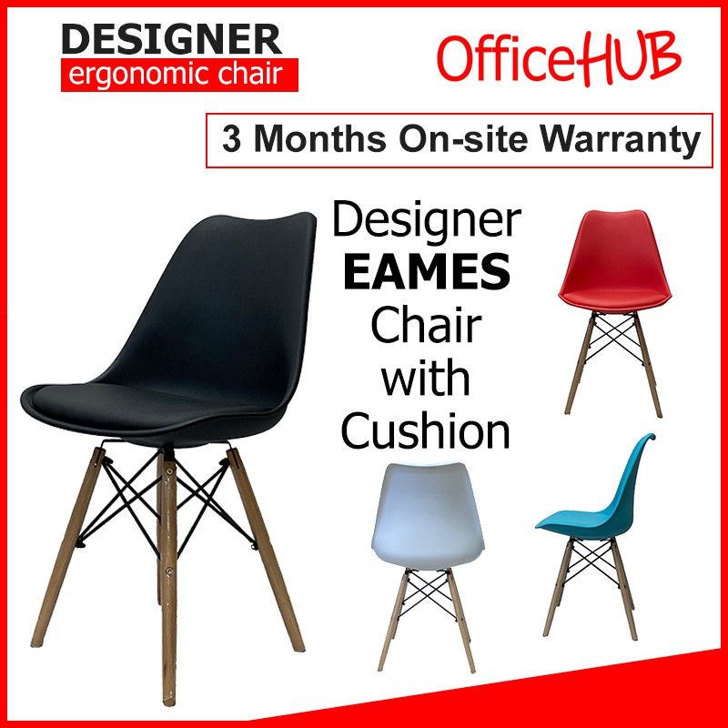 OFFICEHUB Designer Eames Plastic Cushion Pantry Chair PF3002D