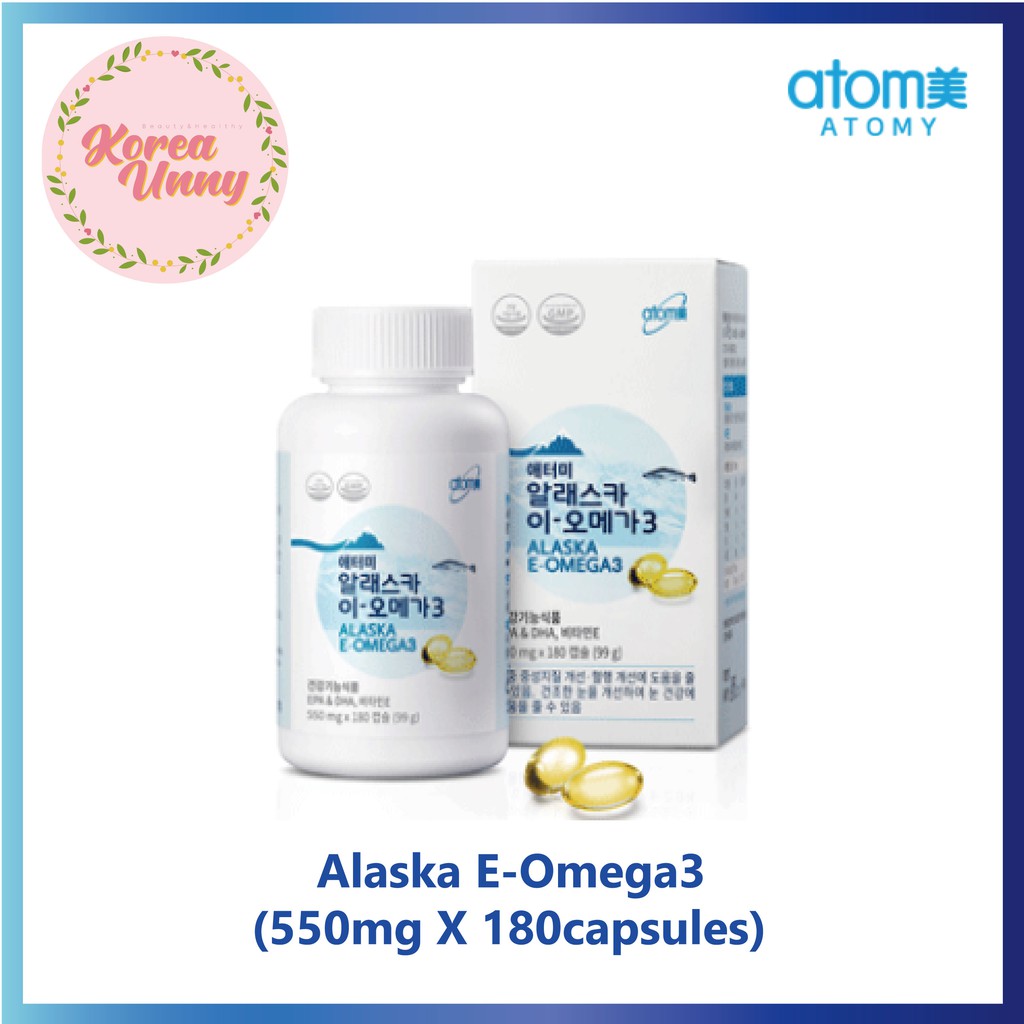 Atomy Alaska EOmega 3 550mg x 180capsules Shopee Singapore
