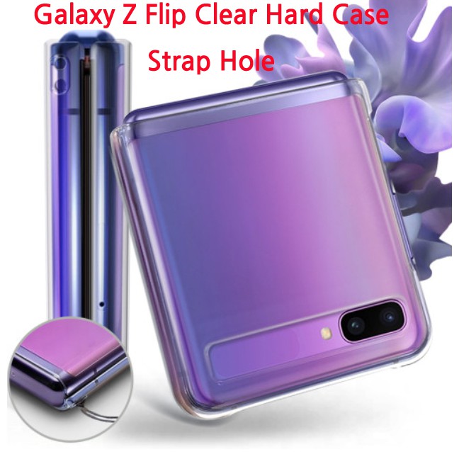 Galaxy Z Flip Z Flip 5g Clear Hard Phone Case Protective Strap Hole For Samsung Galaxy Z Flip Z Flip 5g Ready Stock Shopee Singapore