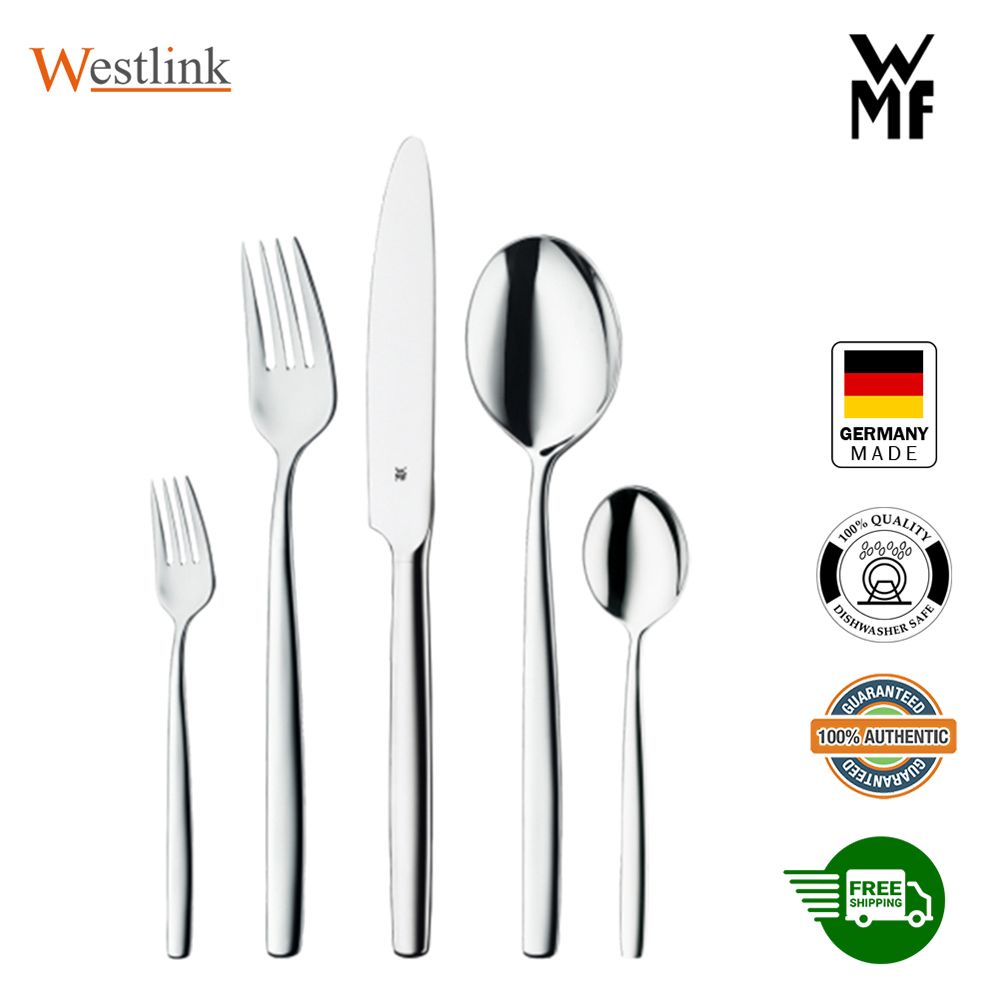 Wmf Bistro Cutlery Set Of 30pcs 6pcs Each Of Table Spoon Fork Knife Teaspoon Cake Fork Shopee Singapore