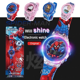 Marvel Spiderman Watch for Kids Boy Avengers Electronic Watch with Lights Hello Kitty Watch Girl Birthday Gifts For Kids
