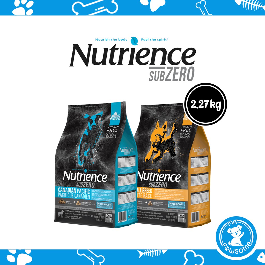 Nutrience Subzero Grain Free Dry Dog Food 2 27kg Shopee Singapore