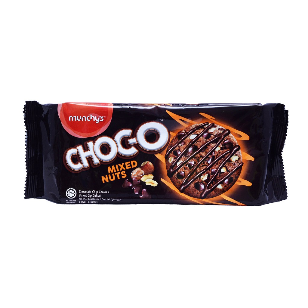 Munchy S Choc O Mixed Nuts Chocolate Chip Cookies 125g Md1 Shopee Singapore