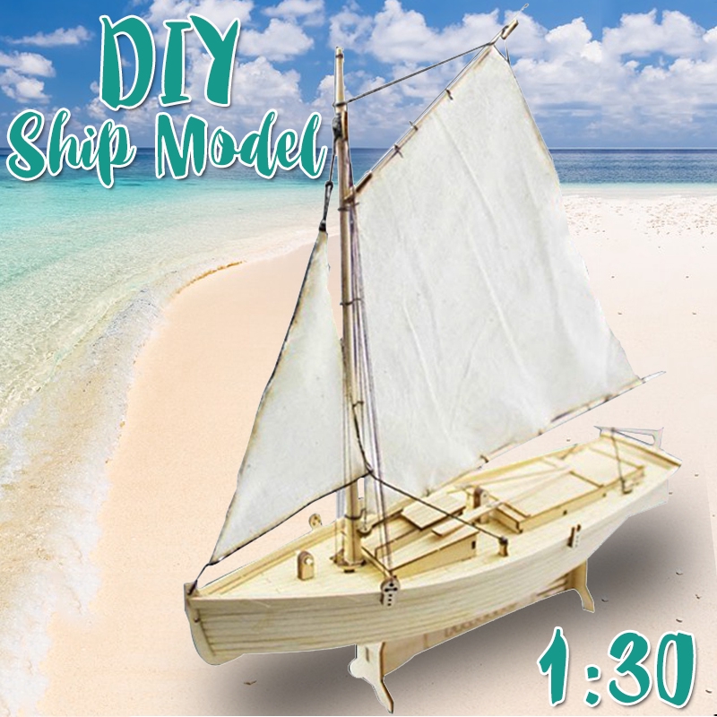 Ship Assembly Model Diy Kits Wooden Sailing Boat Decoration Wood