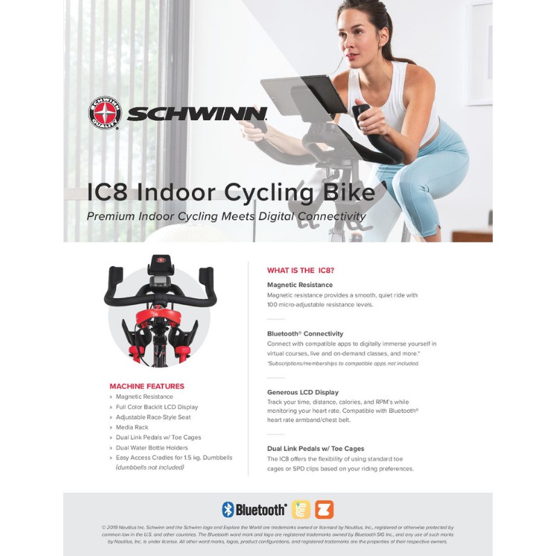 Schwinn Ic8 Indoor Spin Bike Gymsportz Shopee Singapore