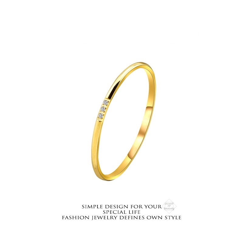 Gold Stainless Ring Fashion Diamond Ring For Women Minimalist Stainless Rings For Women Hypoallergen