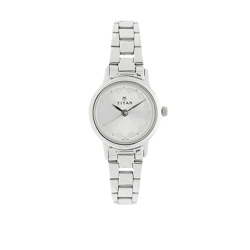 titan silver watches for ladies