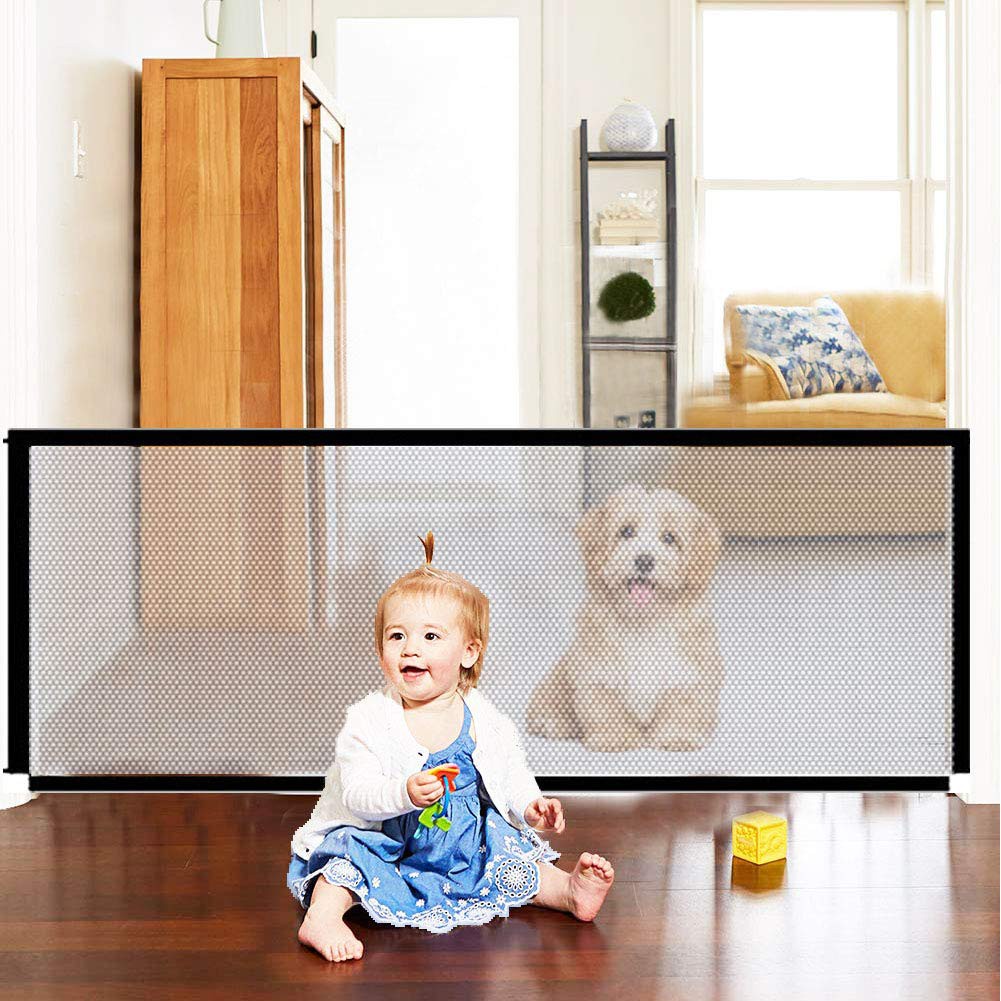 Portable Child Durable Safety Barrier Protection- Baby The EZ Retractable Baby Gate Toddler Lightweight Pet Gate Pets 