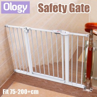 75cm-200+cm Steel Baby Safety Gate Safe Fence Pet Fencing Metal Two Way Auto Swing Dog Kids Child Protection Door Wall