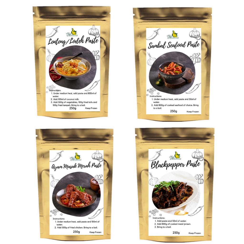 Hjh Maimunah Assorted Paste Sambal Seafood Blackpepper Lontong Lodeh Ayam Masak Merah Shopee Singapore