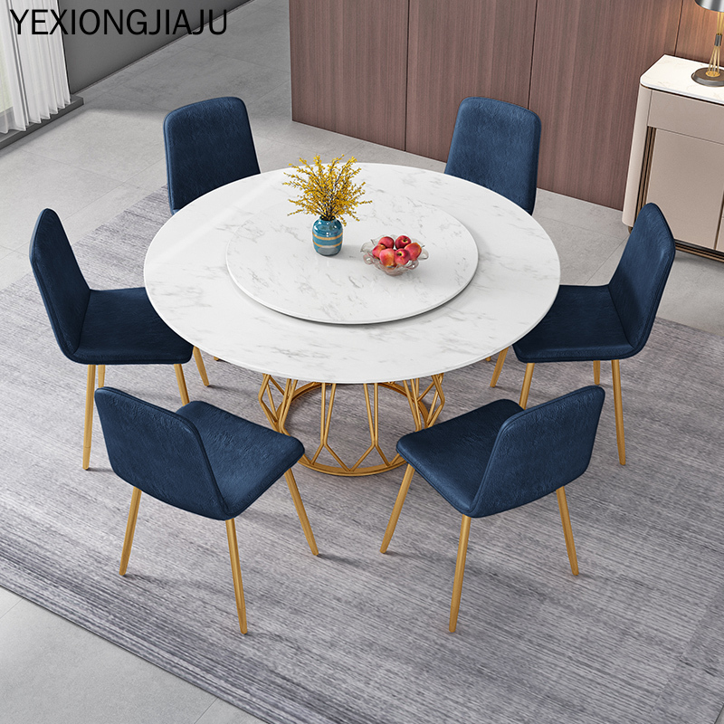 Marble Round Dining Table Household, Foldable Round Dining Table Singapore