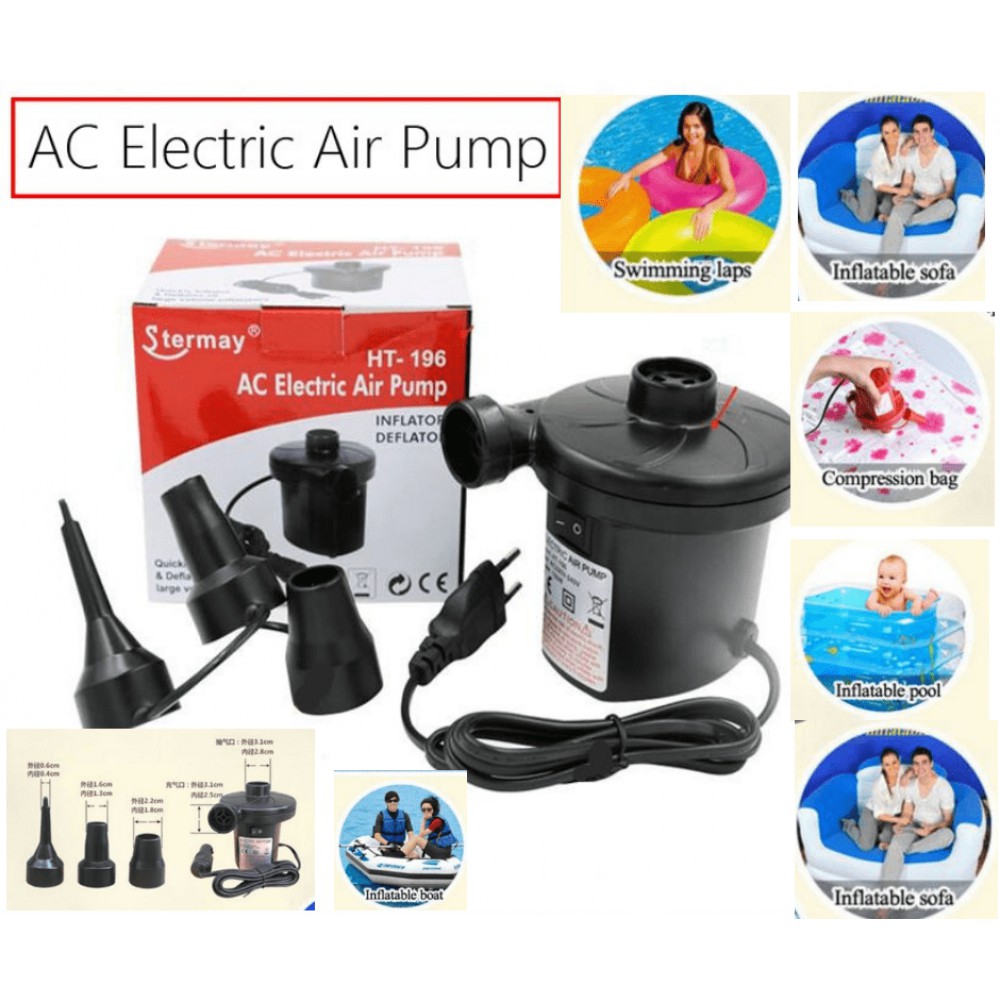 Electrical Air Pump For Inflatable Swimming Pool Pam Kolam Pool Pump Bump Bumb Pamp Kids Adults Shopee Singapore