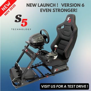 S5 Supra Racing Simulator Wheelstand with seat for G27 G29 T300RS T500RS FANATEC / Racing Wheel stand / SIM Racing Wheel