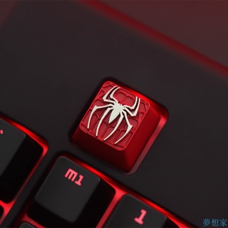 Marvel Avengers Keycap Spiderman Mechanical Keyboard Zinc Aluminum Alloy Embossed Metal Button