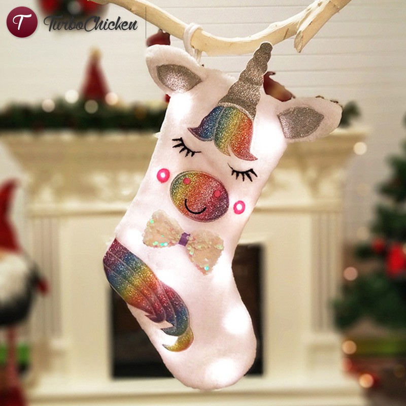 Cartoon Socks Cartoon Animal Stuffed Hanging Stockings Christmas Candy Bag Unicorn Socks Christmas Gift Bag Shopee Singapore