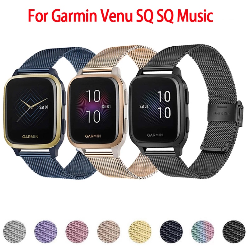 garmin venu sq strap stainless steel strap for garmin venu sq sq music
