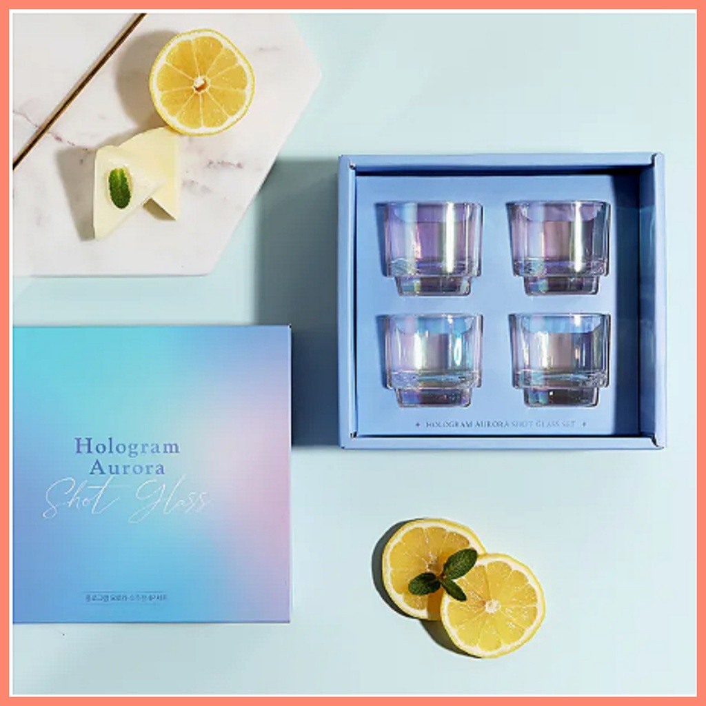 Hologram Aurora Shot Glass, Soju glass(50ml) 4P Set / Soju mini glass
