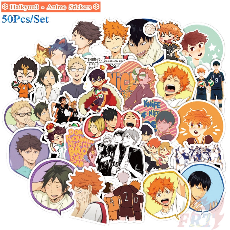 haikyuu series 03 anime stickers 50pcsset diy fashion doodle