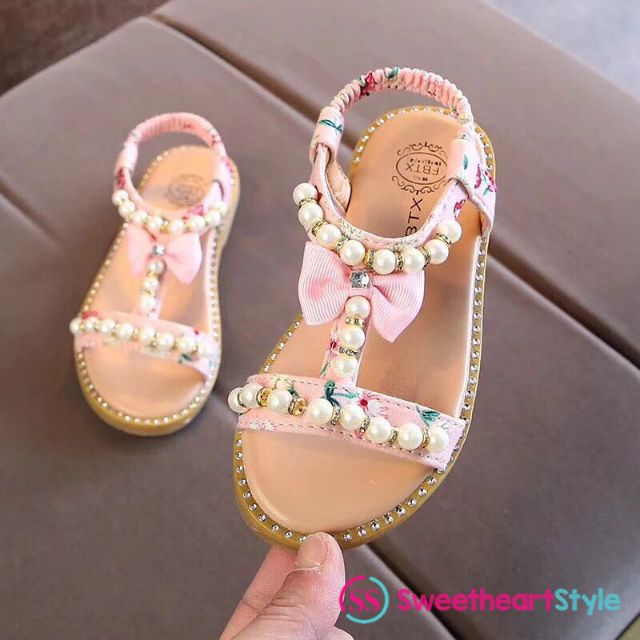 Pearl Sandal Raya Princess Kids Shoes Girls Kasut Budak Perempuan Pink Shopee Singapore