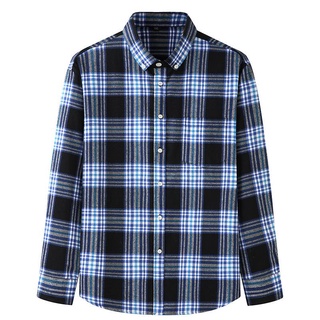 Image of thu nhỏ 【Plus Size】Men long-sleeved plaid casual shirt #5