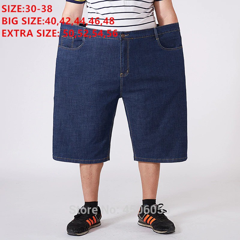 High Waist Loose Masculino Oversized Big Plus Size 48 50 52 54 56 Bermuda Denim Shorts Men Short Jeans Shopee Singapore
