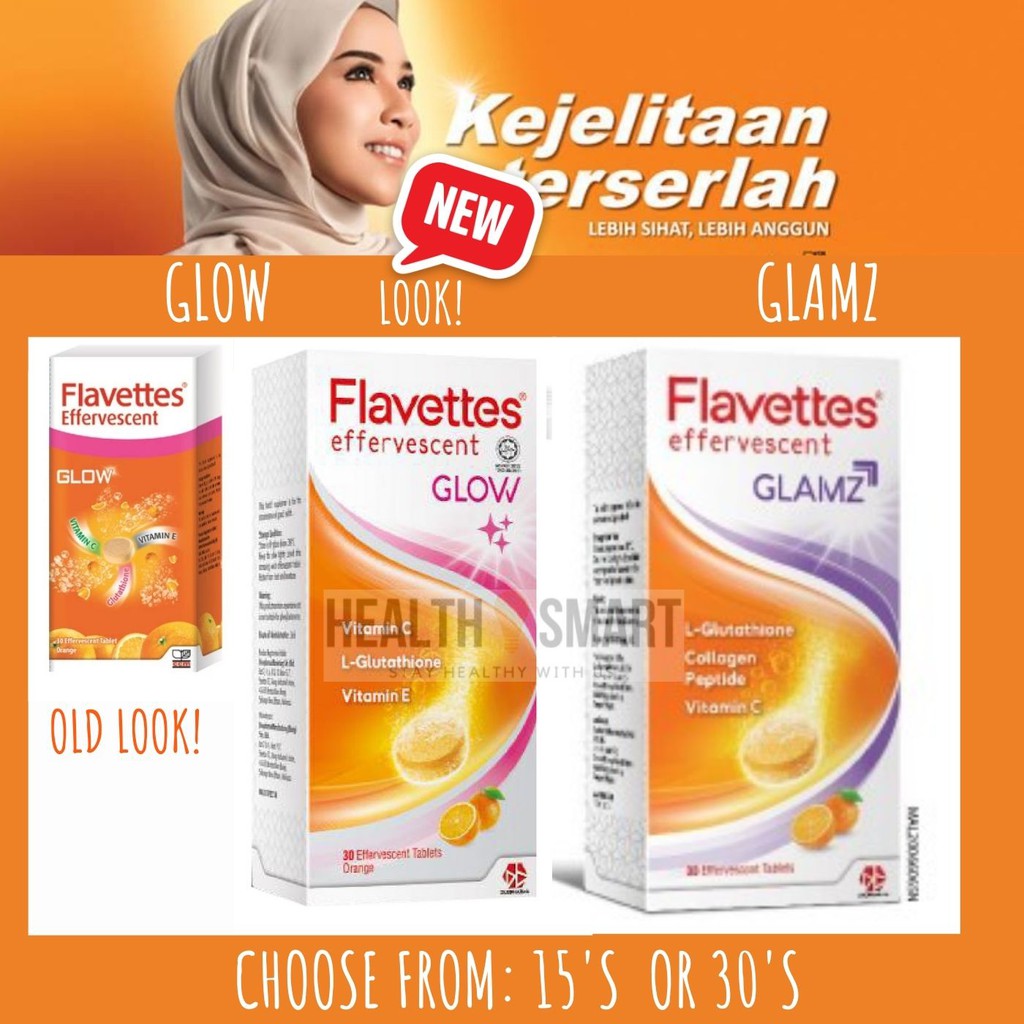 Flavettes Effervescent Glow Gluthathione Vitamin C Glamz L Gluthathione Collagen Peptide Vitamin C 15 S 30 S Singapore