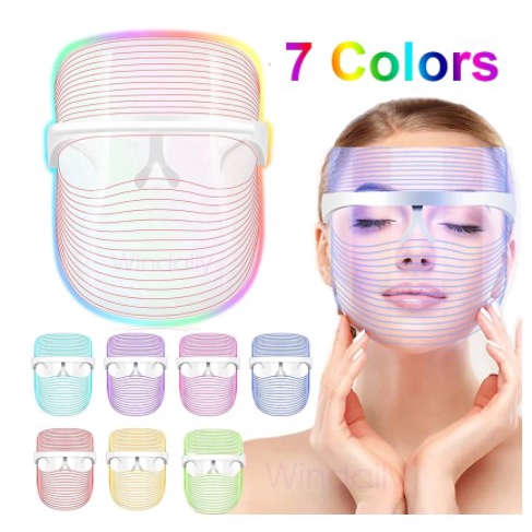 *New Wireless* 7 Colors LED Light IPL Therapy Face Mask Beauty Facial SPA Treatment Anti-aging Anti Acne Wrinkle Removal