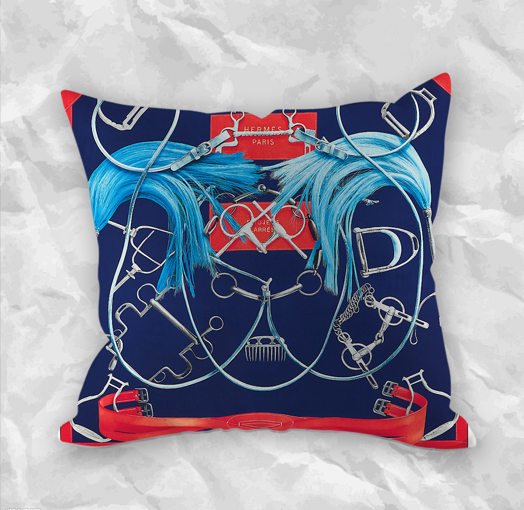 Hermès Decorative Zippered Pillow Case Creative Pillowcases Sofa Pillow