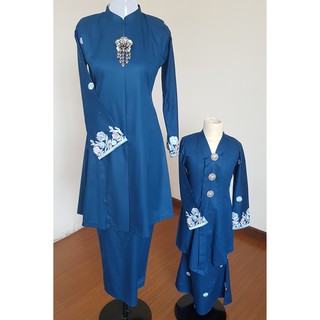 Ka Budak NAVY BLUE BIRU Girls Budak Perempuan Baju Raya Ka Budak NAVY BLUE BIRU Girls Budak Perempuan Baju Raya