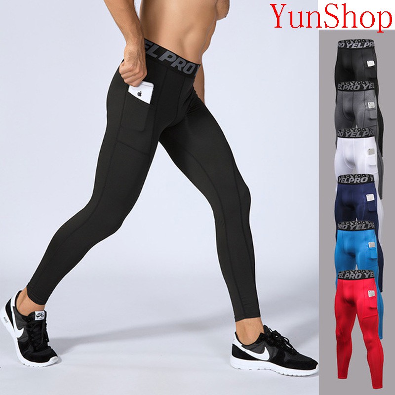 High Waist Leggings Yoga Pants Men S Running Tights Sport Leggings Shopee Singapore