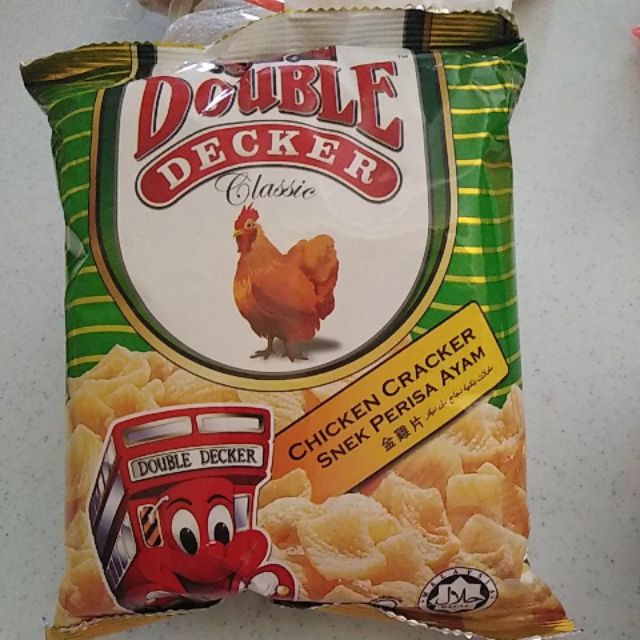 Ready Stock 40g Double Decker Chicken Cracker Snek Perisa Ayam 金鸡片 Shopee Singapore