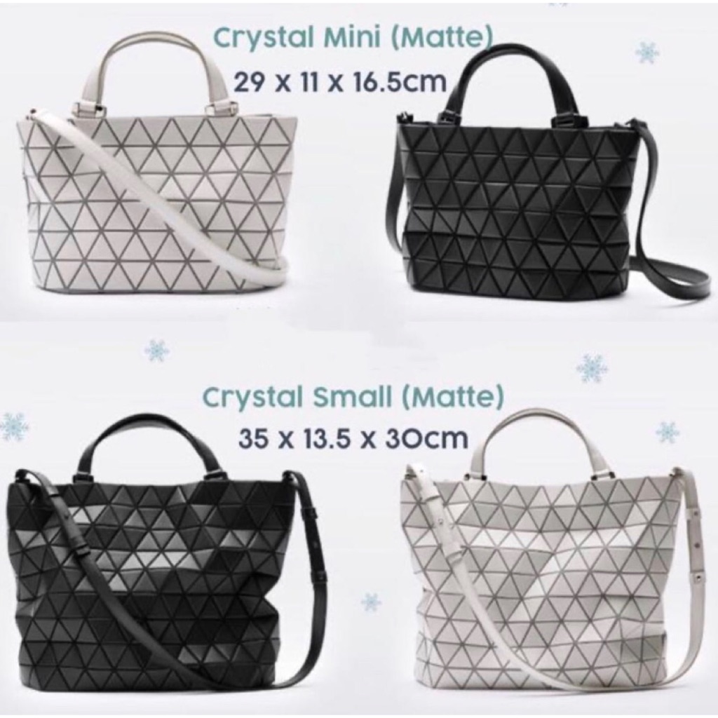 Issey Miyake Bao Bao Crystal Matte Shoulder Bag with 1 Year
