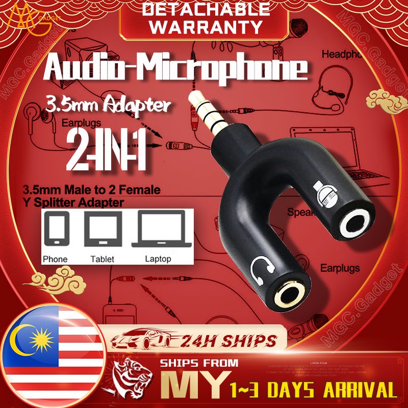 headset with mic for laptop with double jack