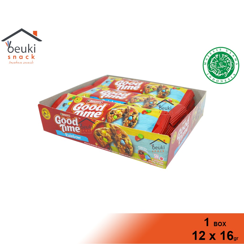 Box Good Time Rainbow Vanilla Biscuits Sprinkle Chocochip Halal Color ...