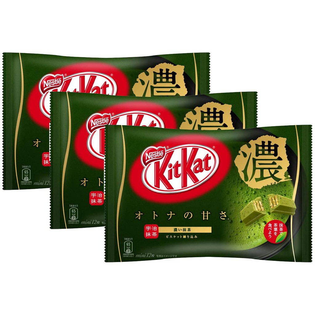 KitKat Mini Adult Sweetness 12 pieces of dark green tea 3set Shopee