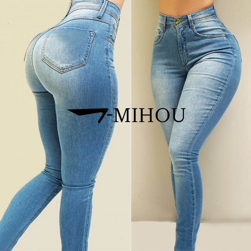 Babygirls Best Quality High Elastic Shaping Butt Lift Skinny High Waist Jeans Wanita Shopee Singapore