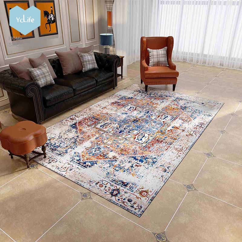 Yc Life Bohemian Ethnic Rug American Country Retro Moroccan Rug Living Room Bedroom Coffee Table Mat Bedside Shopee Singapore