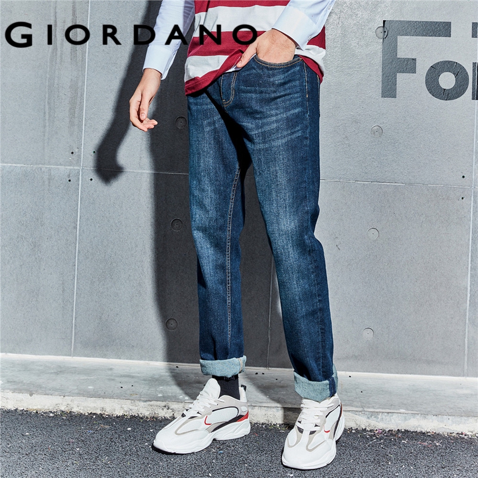 Giordano Men Mid Rise Regular Tapered Jeans 01118023 Shopee Singapore