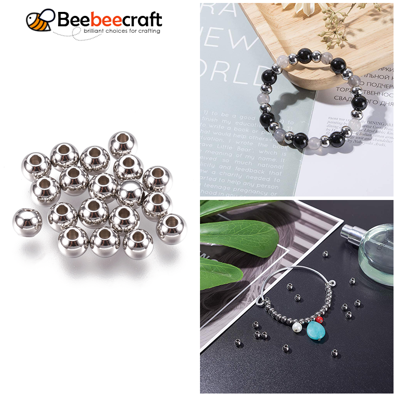 Ready Stock 100pcs 304 Stainless Steel Spacer Beads For Jewelry Making Shopee Singapore