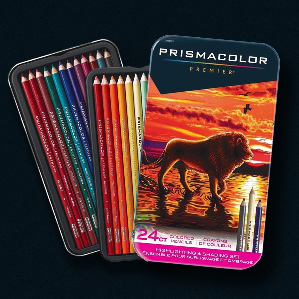 Prismacolor Premier Colored Pencil, Highlighting and Shading Set of 24
