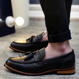 Ready stock Men's Slip-on Shoes Leather Tassel Business Loafer Oxford Shoes Formal Shoes JPCI #2