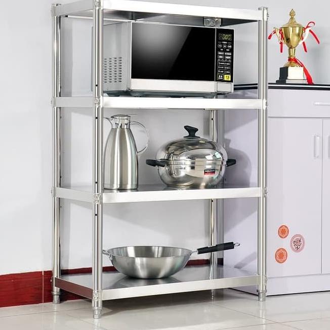 PERALATAN Kitchen Shelves Stacking Racks 4 Stacking Stainless Steel